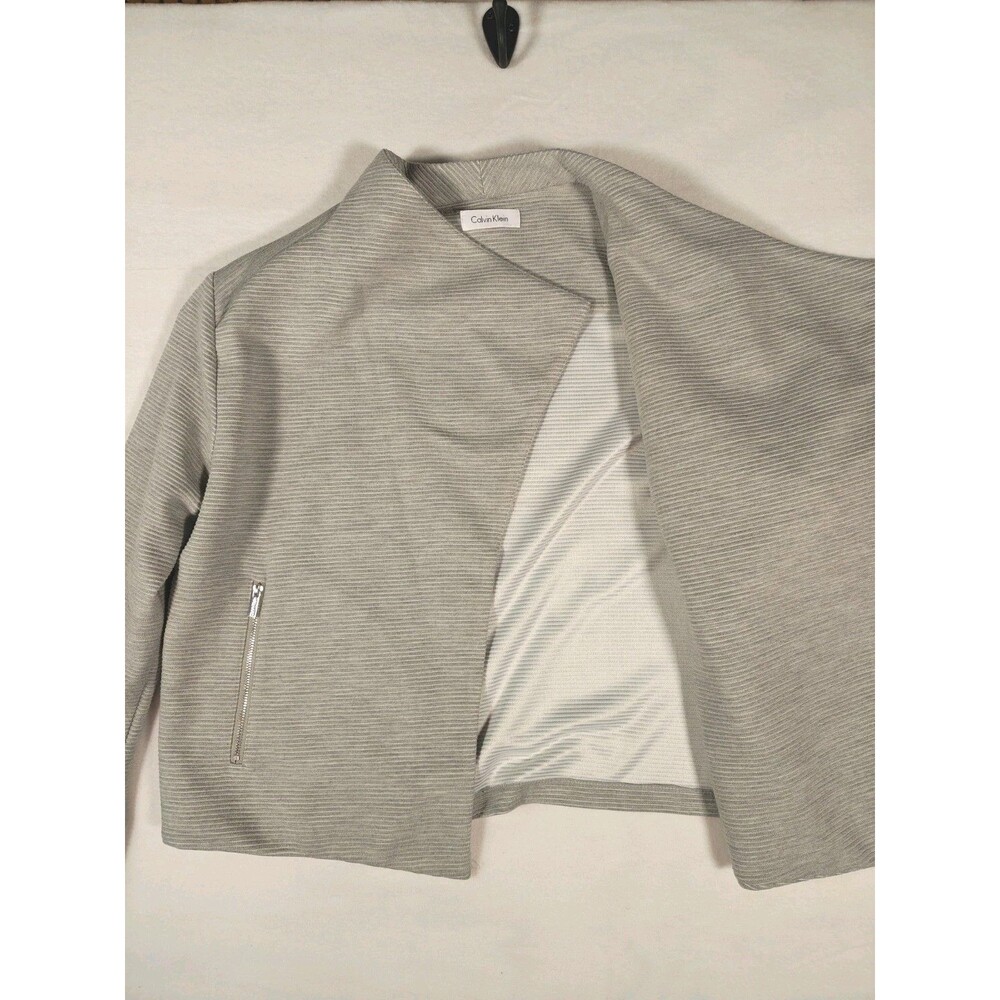 Calvin Klein Cardigan Jacket – Women’s Small – Gray – Open Front – Gently Used - Picture 7 of 8